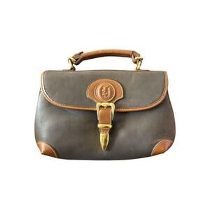 Vintage Charles Hubert Top Handle Satchel Shoulder Bag Strap Leather Gold Brown